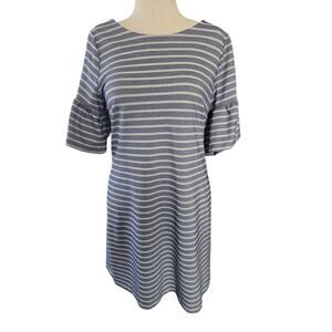 Ivanka Trump Preppy Nautical Striped Shift Dress Size 12 Business Casual